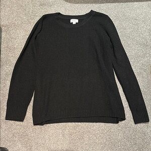 Market & Spruce Black Crew Neck Sweater